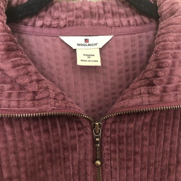 Woolrich Hazelberry Textured Track Jacket Size M - Picture 2 of 6